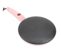 Machine à Crêpes électrique de 8 Pouces, Plaque de Revêtement Antiadhésive, Poêle et Plaque Chauffante à Contrôle Automatique de la Température avec Long Manche, Fouet à œufs,