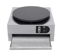 Machine à crêpes électrique professionnelle 3000 W - Plaque à crêpes anti-adhésive avec écarteur en bois - Poêle à crêpes électrique pour cuisines, restaurants, cantines - Température 50-300 °C