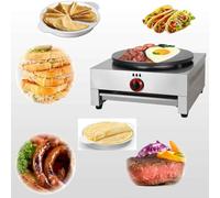 Machine à crêpes et crêpes au gaz de 39,7 cm, température réglable, anti-adhésive, pour affaires, fêtes, hot-dogs, œufs