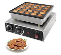 Machine à crêpes hollandaise, Mini Machine à crêpes antiadhésive, acier inoxydable 25 et 50 trous 950W 1700w Machine à Cupcake adaptée à la fabrication de crêpes,25(25)
