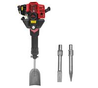 Machine à creuser avec moteur à essence 1900 W - Excavatrice portable avec moteur à essence - Marteau de démolition - Avec gants et lunettes de protection - 6500 tr/min