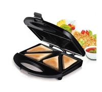 Machine à croque-monsieur - Royal Swiss - Inox - 750 Watts - 2 croques simultanés - Noir