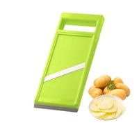 Machine À Croustilles,Éminceur À Main En Acier Inoxydable,Éminceur De Pommes De Terre,Éminceur De Légumes,Machine à Chips de Légumes Portable,pour Pommes de Terre,Carottes,Concombres (Vert)