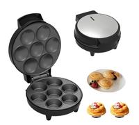 Machine à Cupcakes électrique 1000 W, Mini-tartes et quiches, Chauffage Double Face avec Lampe LED et Pieds antidérapants pour pâtisseries, apéritifs et Desserts