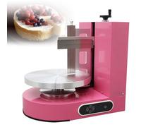 Machine à Décorer Les Gâteaux 4-12 Pouces, Lisseur électrique De Glaçage Et De Crème Pour Gâteaux Avec Vitesse Réglable, 60-320 Tr/min, Racloir Biseauté, Double Rotation, Faible Bruit, 200w 110v Pink