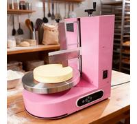 Machine a Décorer les Gâteaux Électrique 110-220 V, avec Spatule en Acier Inoxydable 304, Accessoires de Pâtisserie, Vitesse de Rotation Réglable(Pink)