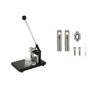 Machine à Découper du Cuir Machine de découpe d'angle R4 R6 R8 R10 R13mm, poinçon coupe en papier robuste avec dispositif maintien du, métal acier A3(Machine with 2xR4)