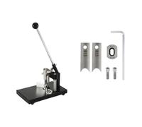 Machine à Découper du Cuir Machine de découpe d'angle R4 R6 R8 R10 R13mm, poinçon coupe en papier robuste avec dispositif maintien du, métal acier A3(Machine with 2xR13)