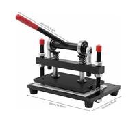 Machine à Découper du Cuir Machine de découpe manuelle du cuir, découpeuse réglable 26x16cm, forte pression 2T for la fabrication chaussures, tissu, papier, caoutchouc, bricolage artisanal