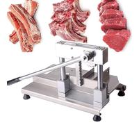 Machine à découper la viande en acier inoxydable, coupe-viande avec os, hachoir manuel pour côtes levées, trancheuse alimentaire domestique et commerciale pour poisson, poulet, bœuf, viande froide,