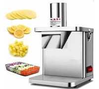 Machine à Découper Les Légumes électrique 250W 6~15Mm Réglable, Trancheuse à Fruits Et Légumes Commerciale en Acier Inoxydable pour Citron, Pomme De Terre, Oignon
