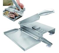 Machine à Découper les Os - Trancheuse à Viande Manuelle 220/270/375 mm avec Lame Inox 4 mm, Base Antidérapante, Pour Viande Congelée, Os, Jambon, Bœuf, Agneau, Légumes et Préparation Alimentai Large