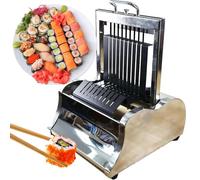Machine à DéCouper Les Rouleaux de Sushi, Trancheuse à Onigiri, Machine Manuelle pour Couper Les Rouleaux Sushi Boules Riz, pour DéButants et Professionnels, Trancheuse à Boules de Riz,10segments