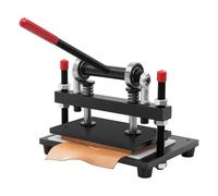 Machine à découper manuelle pour cuir - Presse à plaques d'acier de 12 mm - Machine à gaufrer - Pour cuir, plastique, PVC, caoutchouc, papier, plaques de caoutchouc