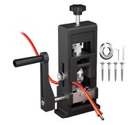 Machine à dénuder - Câble de 1 à 25 mm - Machine à dénuder manuelle - 1 kit avec lame de rechange pour câble en cuivre - Entraînement de perceuse et manivelle manuelle - Aluminium argenté