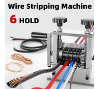Machine à dénuder les fils manuelle, éplucheur de fil de cadre en aluminium portable, 6 canaux et 5 bornes, ferraille de cuivre, Bungalow 1-17mm Silver-2Spare blades