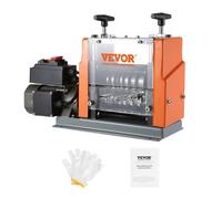 VEVOR Machine à Dénuder Électrique 1,5-25 mm Dénudeur Câble Auto Motorisé 60 W Dénudeuse Pince à Dénuder Dépouillement Fil Repère Profondeur Visible 6 Canaux Ronds 1 Canal Plat pour Recyclage Cuivre