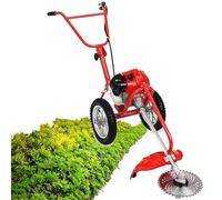 Machine à Désherber à Essence à Poussée Manuelle, Tondeuse à Gazon Portable Et Débroussailleuse pour La Coupe De l'herbe, L'élimination des Mauvaises Herbes Et L'entretien du Jardin, Tondeuse