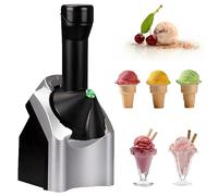 Machine à desserts glacés végétaliens avec chrome, 200 W, sans produits laitiers, pour alternatives à la crème glacée, desserts aux fruits, sorbets et yaourt glacé