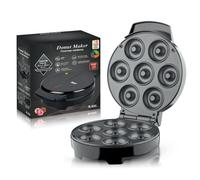 Machine à Donut, 1000W Appareil à beignets pour 7 petits Donuts, Plaque Chauffante Anti-Adhérente, Mini Machine à Pâtisserie