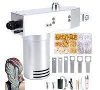 Machine à dreadlocks, portable, électrique, à faire soi-même, avec kit de trous de 6/8/10/12/14/16 mm pour être utilisée directement sur la tête ou pour tresser des cheveux synthétiques