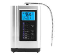Machine à eau acide alcaline, ioniseur d'eau et purificateur d'eau, PH 3.5-10.5, jusqu'à +400~-500 mV ORP, 8 000 L par filtre, nettoyage automatique(Silver)