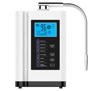 Machine à eau acide alcaline, ioniseur d'eau et purificateur d'eau, PH 3.5-10.5, jusqu'à +400~-500 mV ORP, 8 000 L par filtre, nettoyage automatique(White)