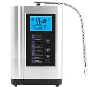 Machine à eau alcaline Orp jusqu'à ±550mv Valeur Ph 3.5-10.5 7 paramètres de qualité de l'eau Teneur en hydrogène jusqu'à 1300ppb 8000 litres par filtre Écran LCD Écran tactile, argent (Silver )