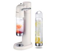 Machine à Eau Gazeuse et Soda pour la Maison avec 2 Bouteilles sans BPA (1L + 0.5L) - Compatible avec Cartouches de CO2 60L (Non Incluses) - Blanc