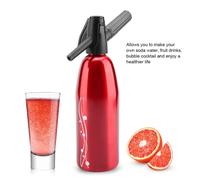 Machine à eau gazeuse maison manuelle pour jus de fruits gazéifiés à faire soi-même, bouteille rouge