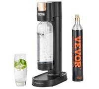 VEVOR Machine à eau gazeuse machine à soda 1 bouteille PET 1 cylindre CO2 noir