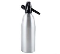 Machine à eau pétillante portable en aluminium, siphon nostalgique pour eau gazeuse gazeuse, kit de siphon pour rafraîchir Seltzer, cocktails (argenté)