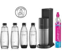 Machine à eau pétillante Sodastream Duo Noir avec 2 carafes et 2 bouteilles Fuse