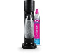 Machine à eau pétillante SodaStream GAIA - Pack 1 Bouteille 1L Compatible Lave-Vaisselle + 1 Recharge de Gaz 60L à Clipser - Noire