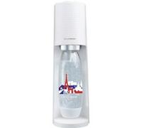 SodaStream Terra - Machine à Eau Pétillante Blanche + 1 bouteille 1L Fuse édition France + 1 Recharge de Gaz 60L à Clipser