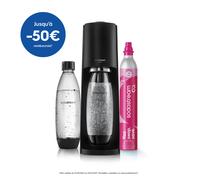 Machine à eau pétillante TERRA + 2 bouteilles 1L noire SODASTREAM