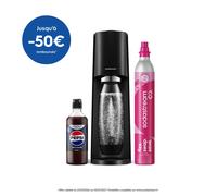 Machine à eau pétillante Terra Noire + 1 bouteille + 1 CO2 + 1 concentré Pepsi Zéro Sucres 440ml SODASTREAM