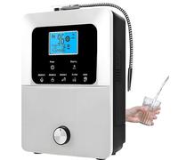 Machine à eau riche en hydrogène, ioniseur d'eau et purificateur d'eau, ioniseur d'eau alcaline PH 3-11, filtre à eau tactile LCD à nettoyage automatique(Silver)