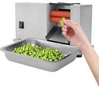 Machine à Écosser Les Pois Électrique Semi-Automatique, Commerciale en Acier Inoxydable 22 Lbs/h Sortie avec Pieds Antidérapants pour Pois, Soja, Haricots, Edamame Utilisation à Domicile, C