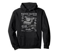 Machine à écrire en Brevet Vintage Sweat à Capuche