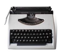 Machine à écrire Manuelle à l'ancienne (Capable de Taper), Machine à écrire, Machine à écrire Antique Finition Vintage, Boutons Flexibles Portables, écriture Claire,(Silver)