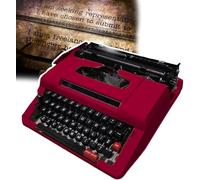 Machine à écrire Manuelle Classique à l'ancienne, Machine à écrire Portable Traditionnelle mécanique créative, étui Rouge, caractères lisibles, pour Notes, Lettres, écriture créative, Art nostalgique