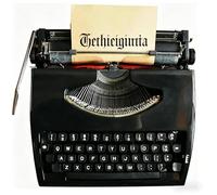 Machine à écrire Manuelle Classique à l'ancienne, Machine à écrire Vintage for Lettres et Notes, décoration rétro for la Maison et Le Bureau(Black)
