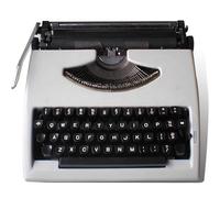Machine à écrire manuelle classique, installation facile for auteurs et écrivains. Machine à écrire à l'ancienne, métal noir vintage for une expérience d'écriture nostalgique(White)