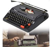 Machine à écrire manuelle - Machine de traitement de texte vintage portable avec double ruban et étui de transport