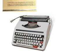 Machine à écrire manuelle portable avec étui - Collection rétro transparente Cadeau pour une expérience d'écriture vintage