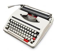 Machine à écrire manuelle portable pour notes, lettres et écriture créative | Clavier anglais traditionnel au style rétro noir et blanc pour une saisie manuelle ciblée sans distractions numériques.