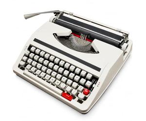 Machine à écrire manuelle portable pour notes, lettres et écriture créative | Clavier anglais traditionnel au style rétro noir et blanc pour une saisie manuelle ciblée sans distractions numériques.