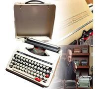Machine à écrire Manuelle Portable Traditionnelle, Ancienne Machine à écrire Rétro Classique pour Les écrivains, Machine à écrire Classique élégante Et Durable Trait, Beige