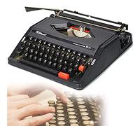 Machine à Écrire Manuelle Portable Traditionnelle, Machine à Écrire Rétro Classique Vintage pour Écrivains, Élégante et Durable, Traitement de Texte Classique avec Ruban Double Bobine Noir et Rouge